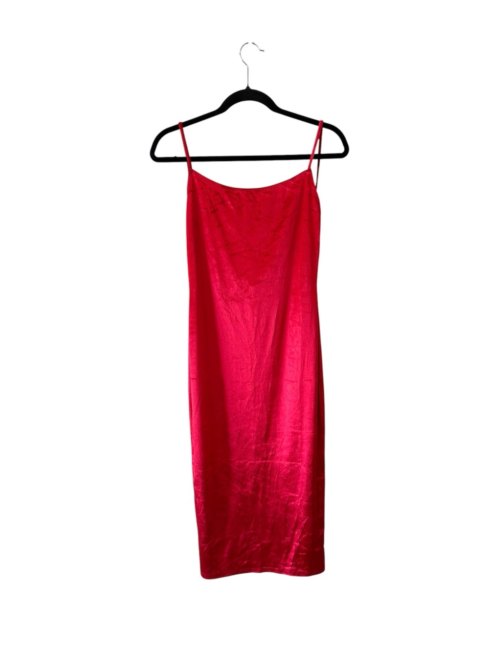 Reformation Merel Red Velvet Slip Midi Dress XS